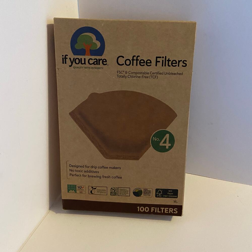 If You Care Unbleached Coffee Filters, #4 100 Count (Pack of 1) Unopened Sealed